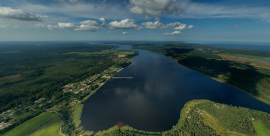 Аэрофотосъемка Удальцово, Светлое, панорама, вид сверху на поселок, аэрофото