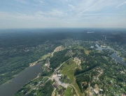 Аэрофотосъемка Токсово, панорама, вид сверху на поселок, аэрофото