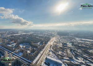 Съемка с воздуха, панорама: Жилой Комплекс Нью-Тон, Ленстройтрест.