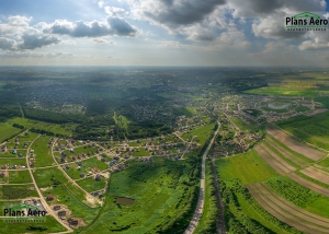 Панорама с воздуха - КП Онегин Парк и ДНП Ландыши