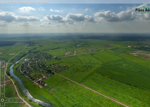 Круговая панорама 360° с воздуха. р. Ижора, Аннолово.