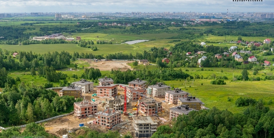 Аэрофотосъемка загородного Жилого Комплекса в п. Мистолово. ПлансАэро