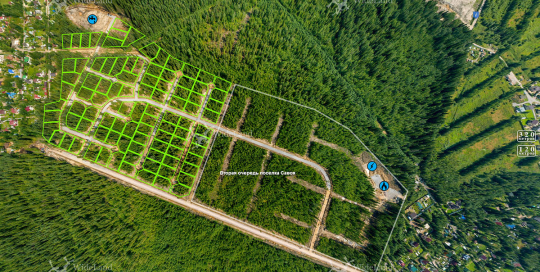 3D панорама: "Савоя" Коттеджный поселок, аэросъемка
